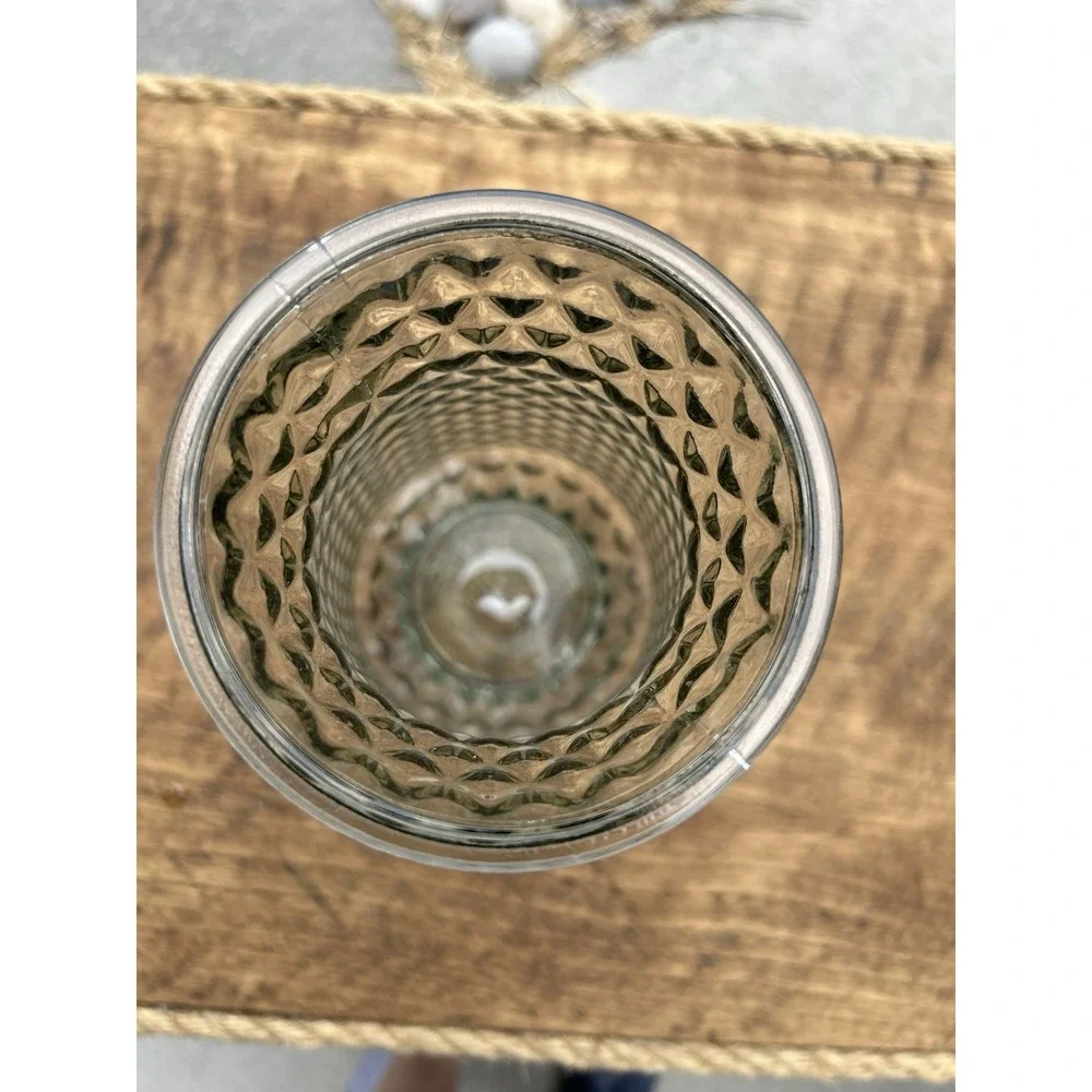 Vintage Anchor Hocking Prescut Clear Glass 9